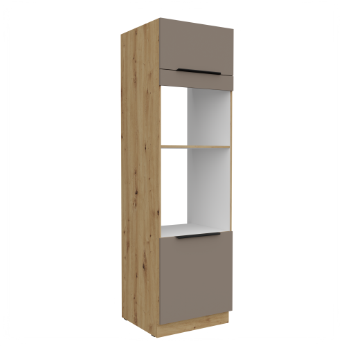 Przejdź do produktu Szafka kuchenna słupek CALIA 60 DPM-210 2F SANDGRAU / DĄB ARTISAN z powłoką ANTI FINGERPRINT