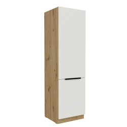 Szafka kuchenna słupek CALIA 60 DK-210 2F CRYSTAL WHITE / DĄB ARTISAN z powłoką ANTI FINGERPRINT
