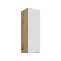 Szafka górna 30cm CALIA 30 G-90 1F CRYSTAL WHITE / DĄB ARTISAN z powłoką ANTI FINGERPRINT