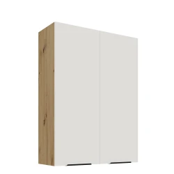 Szafka górna 80 cm CALIA 80 G-108 2F CRYSTAL WHITE / DĄB ARTISAN z powłoką ANTI FINGERPRINT