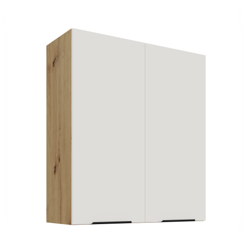 Przejdź do produktu Szafka górna 80 cm CALIA 80 G-90 2F CRYSTAL WHITE / DĄB ARTISAN z powłoką ANTI FINGERPRINT