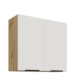 Szafka górna 80 cm CALIA 80 G-72 2F CRYSTAL WHITE / DĄB ARTISAN z powłoką ANTI FINGERPRINT