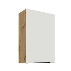 Szafka górna 60 cm CALIA 60 G - 90 1F CRYSTAL WHITE / DĄB ARTISAN z powłoką ANTI FINGERPRINT