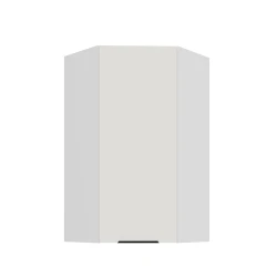 Szafka górna narożna 60 x 60 cm CALIA GN-108 1F (45°) CRYSTAL WHITE / BIAŁY z powłoką ANTI FINGERPRINT