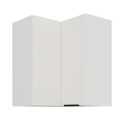 Szafka górna narożna 60 x 60 cm CALIA GN-72 2F (90°) CRYSTAL WHITE / BIAŁY z powłoką ANTI FINGERPRINT