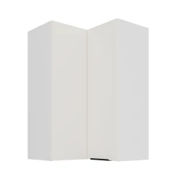 Szafka górna narożna 60 x 60 cm CALIA GN-90 2F (90°) CRYSTAL WHITE / BIAŁY z powłoką ANTI FINGERPRINT