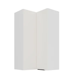 Szafka górna narożna 60 x 60 cm CALIA GN-108 2F (90°) CRYSTAL WHITE / BIAŁY z powłoką ANTI FINGERPRINT