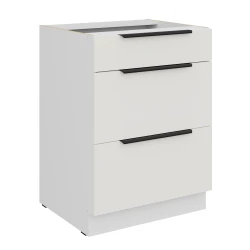 Szafka dolna CALIA 60 D 3S PREMIUM BOX - CRYSTAL WHITE / BIAŁY z powłoką ANTI FINGERPRINT