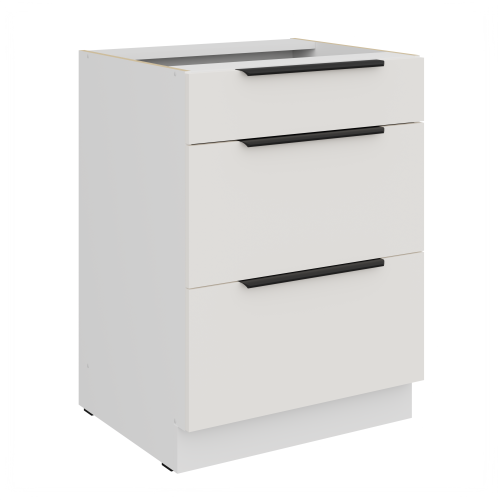 Przejdź do produktu Szafka dolna CALIA 60 D 3S PREMIUM BOX - CRYSTAL WHITE / BIAŁY z powłoką ANTI FINGERPRINT