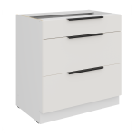 Szafka dolna CALIA 80 D 3S PREMIUM BOX CRYSTAL WHITE / BIAŁY z powłoką ANTI FINGERPRINT