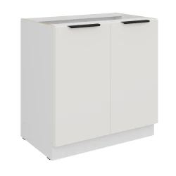 Szafka dolna CALIA 80 D 2F BB CRYSTAL WHITE / BIAŁY z powłoką ANTI FINGERPRINT
