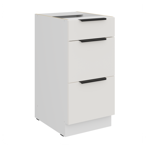 Przejdź do produktu Szafka dolna CALIA 40 D 3S BB PREMIUM BOX CRYSTAL WHITE / BIAŁY powłoką ANTI FINGERPRINT