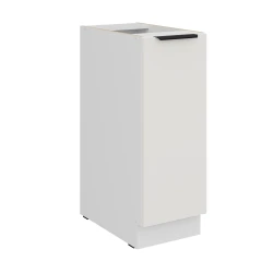 Szafka dolna 30 cm CALIA 30 D CARGO BB wysuwana z koszem CRYSTAL WHITE / DĄB ARTISAN z powłoką ANTI FINGERPRINT