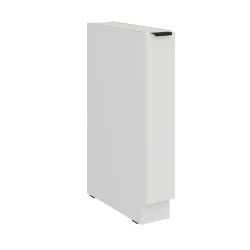 Szafka dolna 15 cm CALIA 15 D CARGO BB wysuwana z koszem CRYSTAL WHITE / BIAŁY  z powłoką ANTI FINGERPRINT