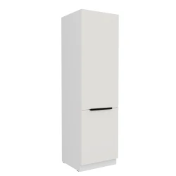 Szafka kuchenna słupek CALIA 60 DK-210 2F CRYSTAL WHITE / BIAŁY z powłoką ANTI FINGERPRINT