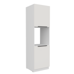 Szafka kuchenna słupek CALIA 60 DP-210 2F CRYSTAL WHITE / BIAŁY z powłoką ANTI FINGERPRINT