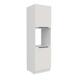 Szafka kuchenna słupek CALIA 60 DP-210 2F CRYSTAL WHITE / BIAŁY z powłoką ANTI FINGERPRINT