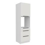 Szafka kuchenna słupek CALIA 60 DPS-210 3S 1F CRYSTAL WHITE / BIAŁY z powłoką ANTI FINGERPRINT