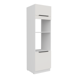 Szafka kuchenna słupek CALIA 60 DPM-210 2F CRYSTAL WHITE / BIAŁY z powłoką ANTI FINGERPRINT