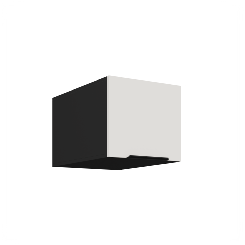 Przejdź do produktu Szafka górna nadstawna CALIA 40 NAGU-36 1F pawlacz CRYSTAL WHITE / CZARNY z powłoką ANTI FINGERPRINT