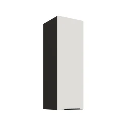 Szafka górna 30cm CALIA 30 G-90 1F CRYSTAL WHITE / CZARNY z powłoką ANTI FINGERPRINT