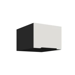 Szafka górna nadstawna CALIA 50 NAGU-36 1F pawlacz CRYSTAL WHITE / CZARNY z powłoką ANTI FINGERPRINT