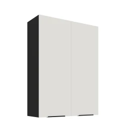 Szafka górna 80 cm CALIA 80 G-108 2F CRYSTAL WHITE / CZARNY z powłoką ANTI FINGERPRINT