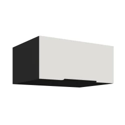 Szafka górna nadstawna CALIA 80 NAGU-36 1F pawlacz CRYSTAL WHITE / CZARNY z powłoką ANTI FINGERPRINT