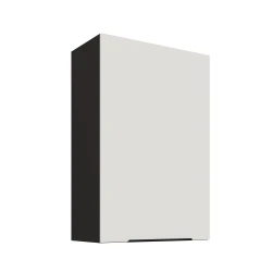 Szafka górna 60 cm CALIA 60 G - 90 1F CRYSTAL WHITE / CZARNY z powłoką ANTI FINGERPRINT