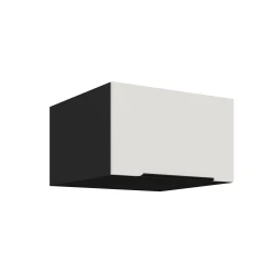 Szafka górna nadstawna CALIA 60 NAGU-36 1F pawlacz CRYSTAL WHITE  / CZARNY z powłoką ANTI FINGERPRINT