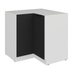 Szafka dolna narożna CALIA  90x90 cm 2F BB CZARNY MAT / BIAŁY z powłoką ANTI FINGERPRINT