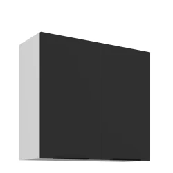 Szafka górna 80 cm CALIA 80 G-72 2F CZARNY MAT / BIAŁY z powłoką ANTI FINGERPRINT