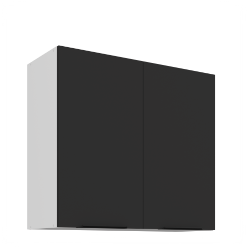 Przejdź do produktu Szafka górna 80 cm CALIA 80 G-72 2F CZARNY MAT / BIAŁY z powłoką ANTI FINGERPRINT