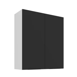 Szafka górna 80 cm CALIA 80 G-90 2F CZARNY MAT / BIAŁY z powłoką ANTI FINGERPRINT
