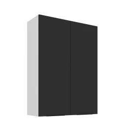 Szafka górna 80 cm CALIA 80 G-108 2F CZARNY MAT / BIAŁY z powłoką ANTI FINGERPRINT