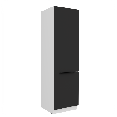 Przejdź do produktu Szafka kuchenna słupek CALIA 60 DK-210 2F CZARNY MAT / BIAŁY z powłoką ANTI FINGERPRINT