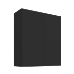 Szafka górna 80 cm CALIA 80 G-90 2F CZARNY MAT / CZARNY z powłoką ANTI FINGERPRINT