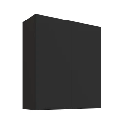 Szafka górna 80 cm CALIA 80 G-90 2F CZARNY MAT / CZARNY z powłoką ANTI FINGERPRINT