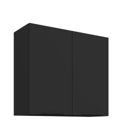 Szafka górna 80 cm CALIA 80 G-72 2F CZARNY MAT / CZARNY z powłoką ANTI FINGERPRINT
