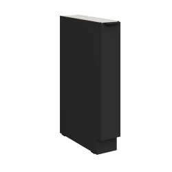Szafka dolna 15 cm CALIA 15 D CARGO BB wysuwana z koszem CZARNY MAT/ CZARNY z powłoką ANTI FINGERPRINT