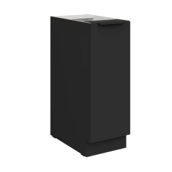 Szafka dolna 30 cm CALIA 30 D CARGO BB wysuwana z koszem CZARNY MAT / CZARNY  z powłoką ANTI FINGERPRINT