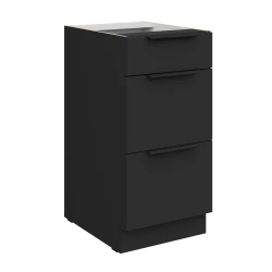 Szafka dolna CALIA 40 D 3S BB PREMIUM BOX CRYSTAL CZARNY MAT / CZARNY powłoką ANTI FINGERPRINT