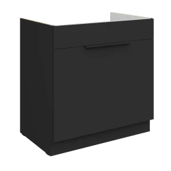 Szafka dolna CALIA 80 ZL 1S BB zabudowa pod zlew CZARNY MAT / CZARNY z powłoką ANTI FINGERPRINT