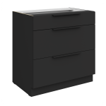 Szafka dolna CALIA 80 D 3S PREMIUM BOX CZARNY MAT / CZARNY  z powłoką ANTI FINGERPRINT