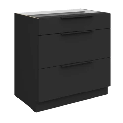 Szafka dolna CALIA 80 D 3S PREMIUM BOX CZARNY MAT / CZARNY  z powłoką ANTI FINGERPRINT
