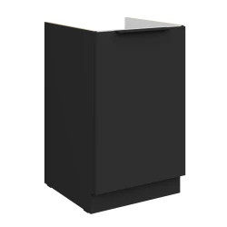 Szafka dolna CALIA 50 ZL 1F BB zabudowa pod zlew CZARNY MAT / CZARNY z powłoką ANTI FINGERPRINT