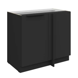 Szafka dolna narożna CALIA 105 ND 1F BB CZARNY MAT / CZARNY z powłoką ANTI FINGERPRINT