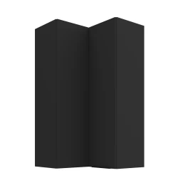 Szafka górna narożna 60 x 60 cm CALIA GN-108 2F (90°) CZARNY MAT / CZARNY z powłoką ANTI FINGERPRINT