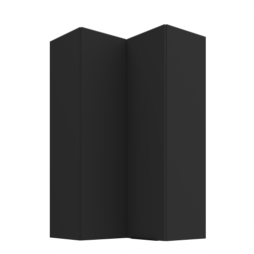 Przejdź do produktu Szafka górna narożna 60 x 60 cm CALIA GN-108 2F (90°) CZARNY MAT / CZARNY z powłoką ANTI FINGERPRINT
