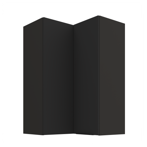 Przejdź do produktu Szafka górna narożna 60 x 60 cm CALIA GN-90 2F (90°) CZARNY MAT / CZARNY z powłoką ANTI FINGERPRINT